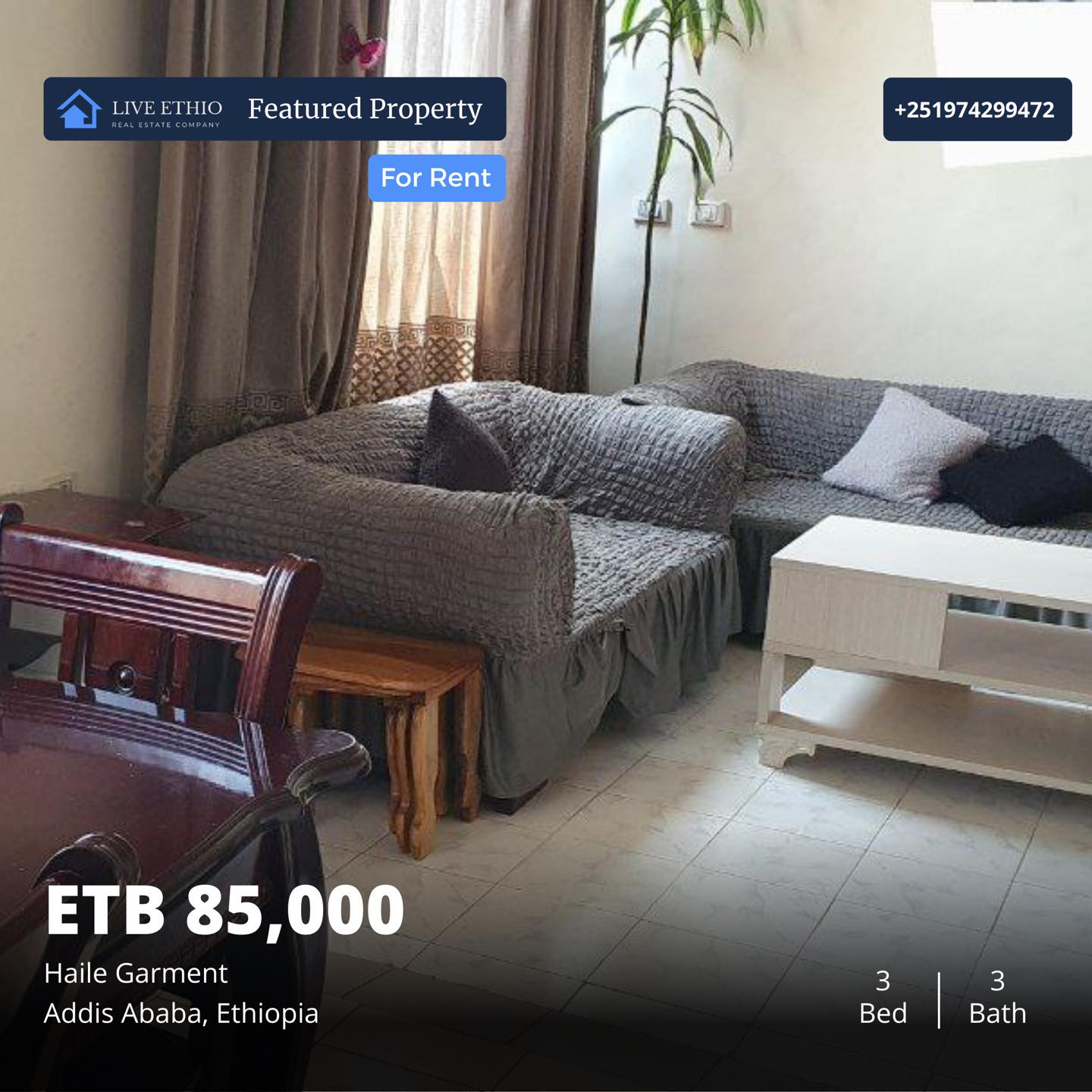 ADDIS ABABA: Furnished House for Rent